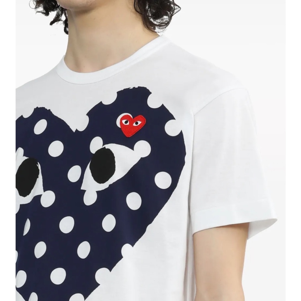 Comme des garçons Play polka dot heart print
